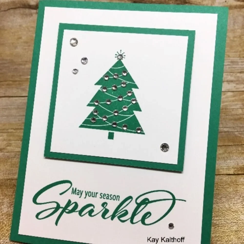 Stampin' Up! Add a Little Glitz Christmas Present Tree Holiday Stamp Set Sparkle